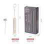 Apricot Mini Hand Mixer with Frother & Balloon Whisk Heads - Rechargeable Kitchen Tool V888-ELOSUNG26368