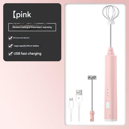 Green Cordless Drink Mixer & Egg Beater with 2 Whisk Heads - USB Powered V888-ELOSUNG26374