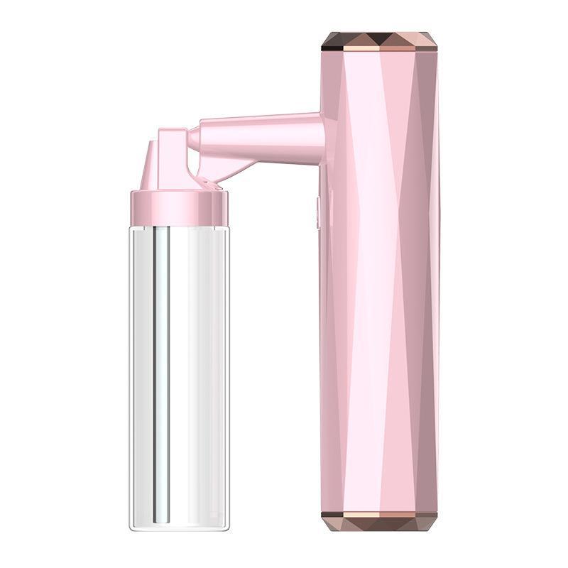 Pink Rechargeable Facial Oxygen Sprayer - Home Use Nano Mist Beauty Tool V888-ELOSUNG26386