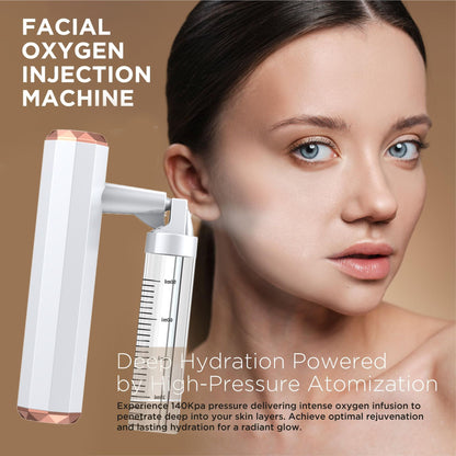 White Rechargeable Facial Oxygen Sprayer - Home Use Nano Mist Beauty Tool V888-ELOSUNG26388