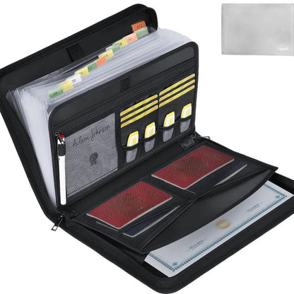 Expanding Accordion File Organizer - Fireproof & Waterproof Document Storage Case V888-ELOSUNG26397