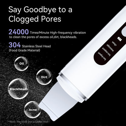 Rechargeable Ultrasonic Facial Spatula - Deep Pore Cleanser & Exfoliator V888-ELOSUNG26398
