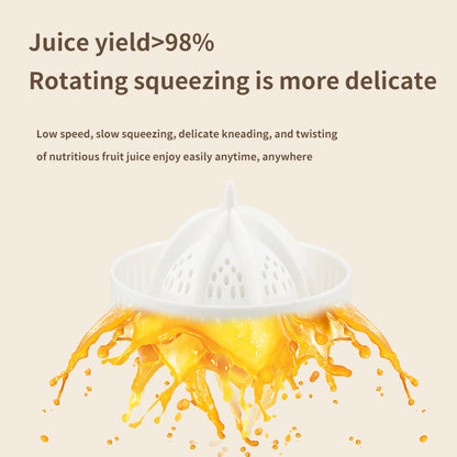 White Electric Citrus Juicer Press - Portable, Large Caliber, One-Click Operation(7.4v1600mAh battery) V888-ELOSUNG26401