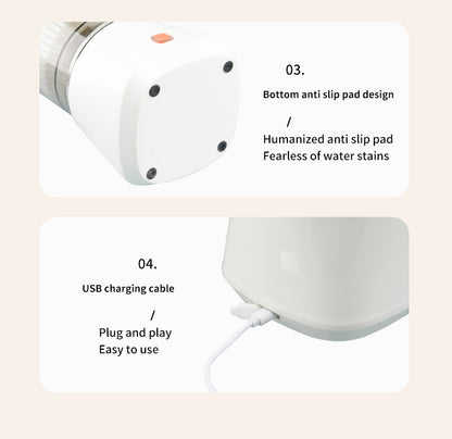 Gray Electric Citrus Juicer Press - Portable, Large Caliber, One-Click Operation(7.4v1600mAh battery) V888-ELOSUNG26402