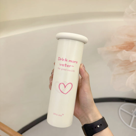 Mini Insulated Coffee Cup - 316 Stainless Steel, Portable & Stylish - Pink love (300ml) V888-ELOSUNG26416