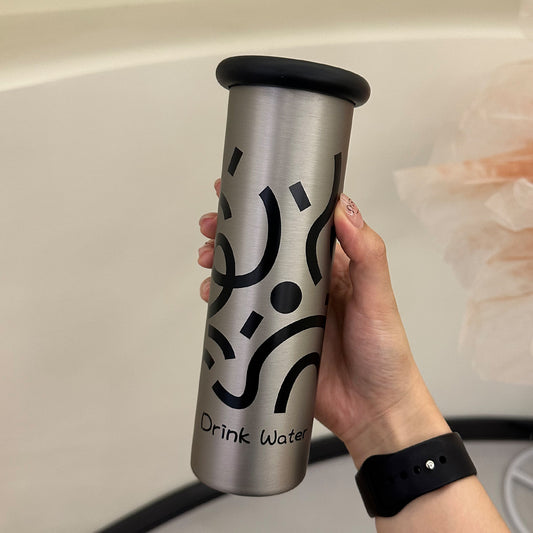Mini Insulated Coffee Cup - 316 Stainless Steel, Portable & Stylish - Silver drink (300ml) V888-ELOSUNG26419