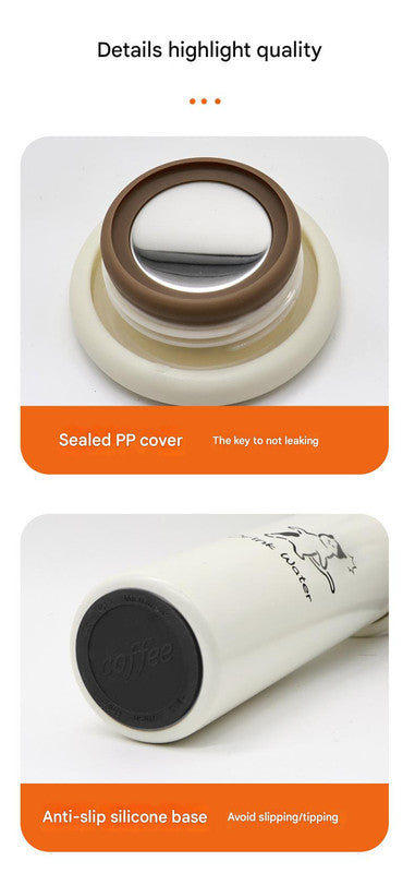 Mini Insulated Coffee Cup - 316 Stainless Steel, Portable & Stylish - Silver drink (300ml) V888-ELOSUNG26419