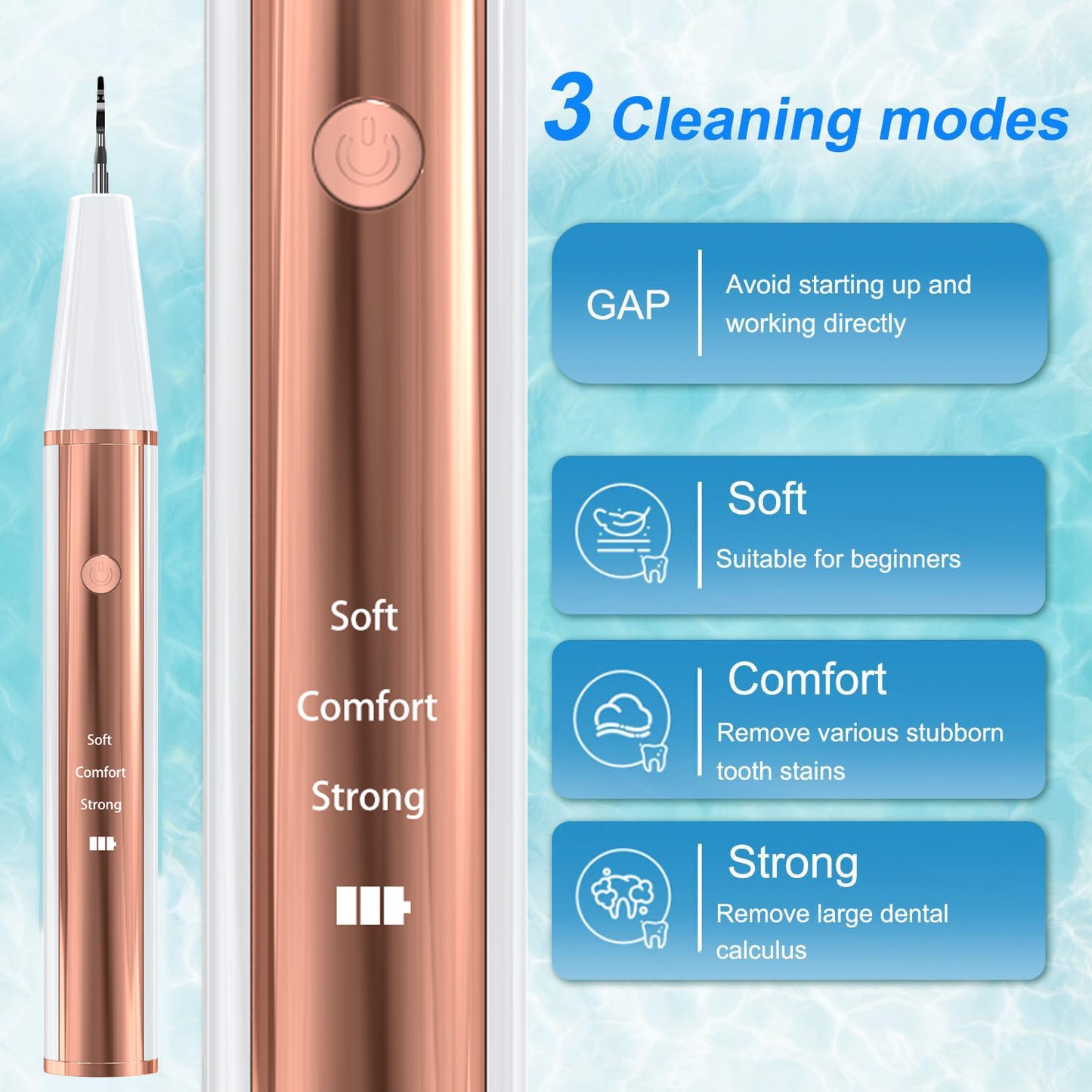 Ultrasonic Dental Scaler Kit - Home Use Teeth Cleaner & Tartar Remover V888-ELOSUNG26424