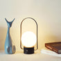 Black Portable Rechargeable LED Lantern Lamp - Touch Control 3-Color Dimmable Desk Light V888-ELOSUNG26521