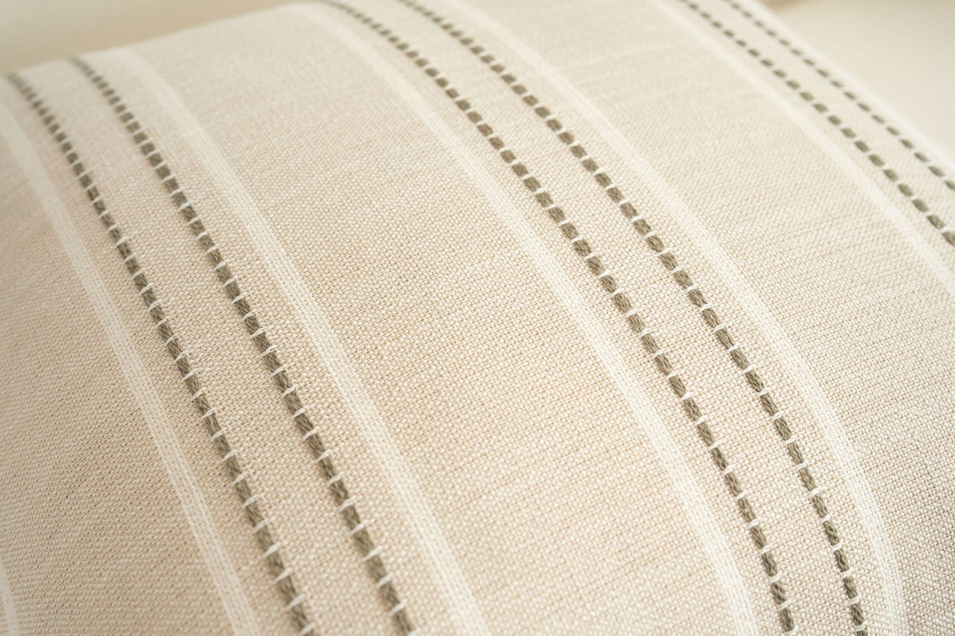 Textured Vertical Striped Pillowcases - Scandinavian Home Decor Accents (Green Stripes Pair - 45x45cm) V888-ELOSUNG26532