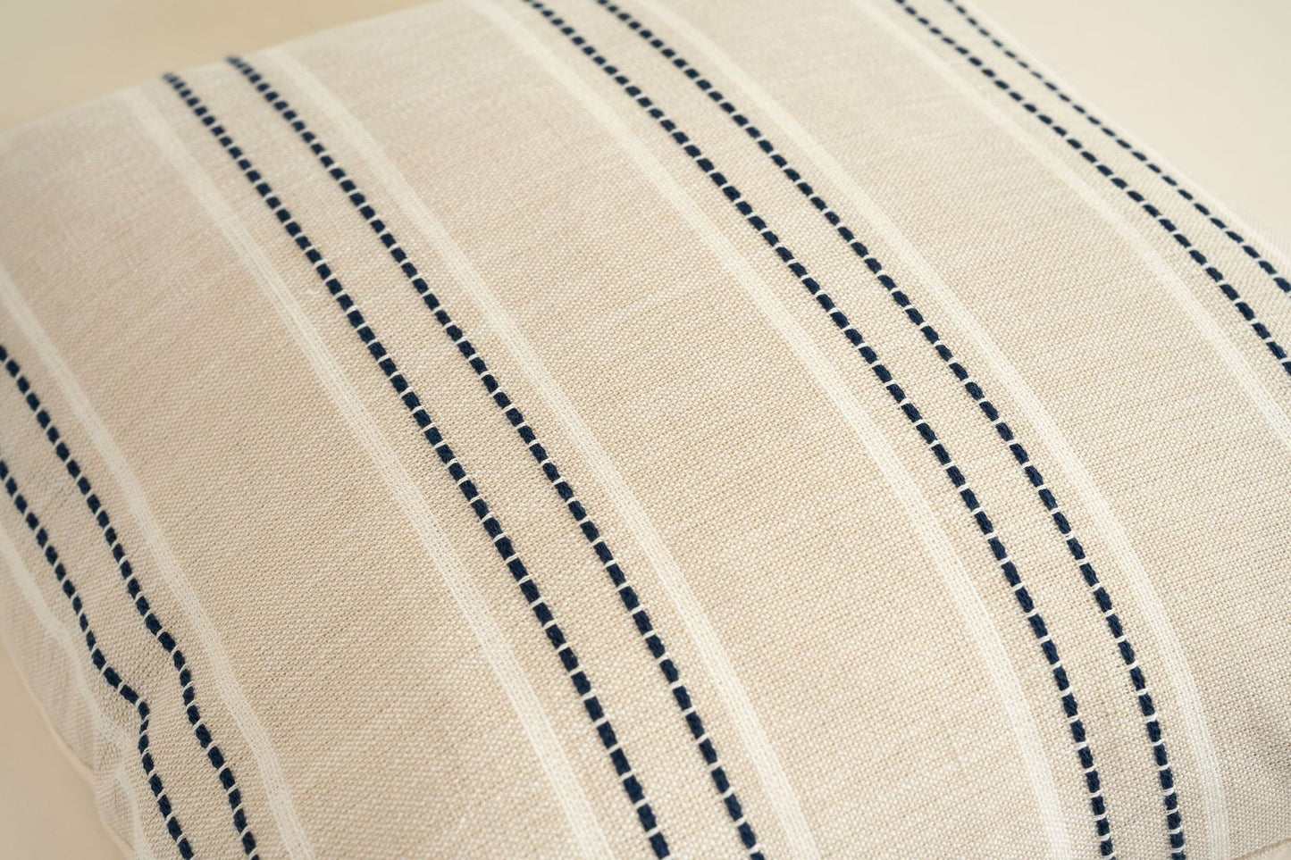 Textured Vertical Striped Pillowcases - Scandinavian Home Decor Accents (Blue Stripes Pair - 45x45cm) V888-ELOSUNG26533