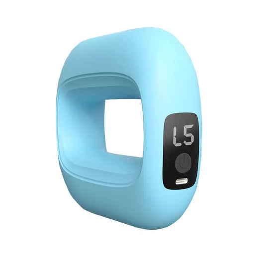Portable Electric Muscle Relaxation Ring Massager - with Digital Display Blue V888-ELOSUNG26549