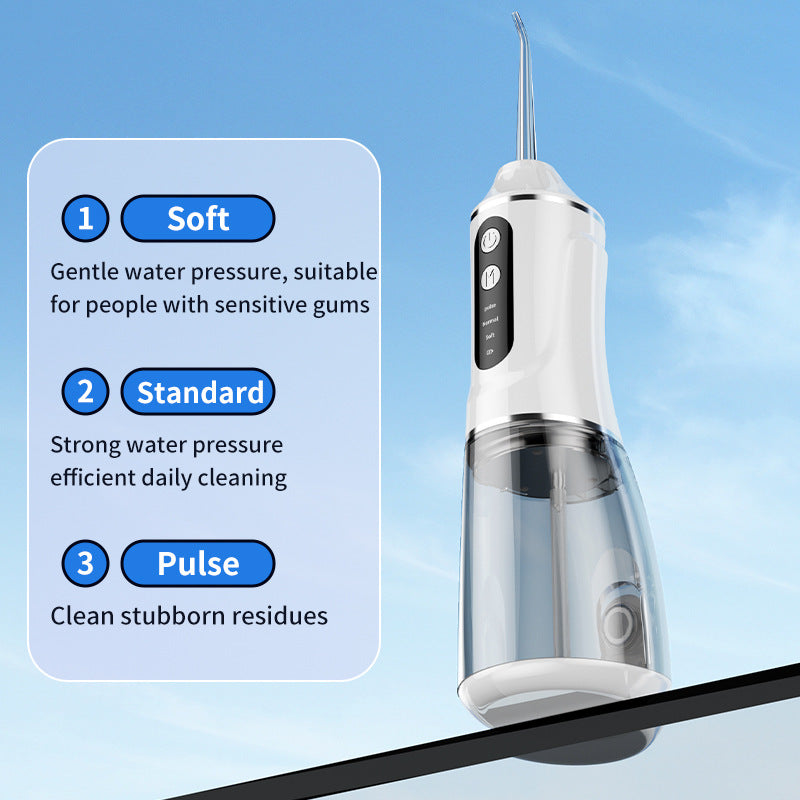 Portable Electric Oral Irrigator with 4 Nozzles 3 Pressure Modes - Blue V888-ELOSUNG26552