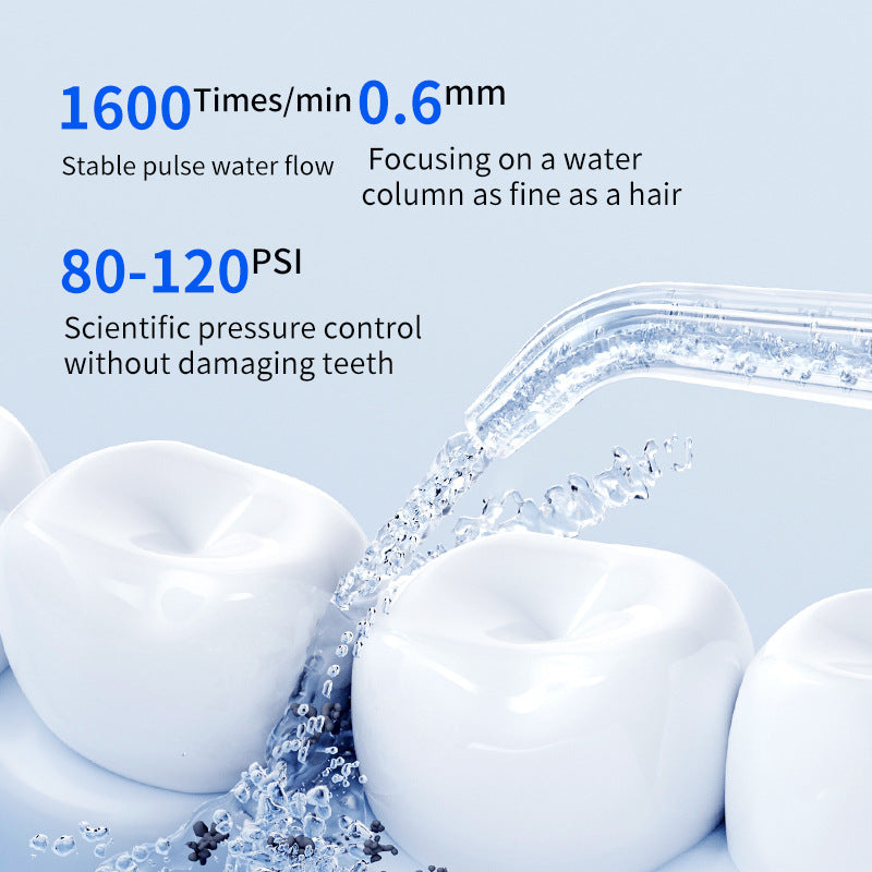 Portable Electric Oral Irrigator with 4 Nozzles 3 Pressure Modes - Black V888-ELOSUNG26554