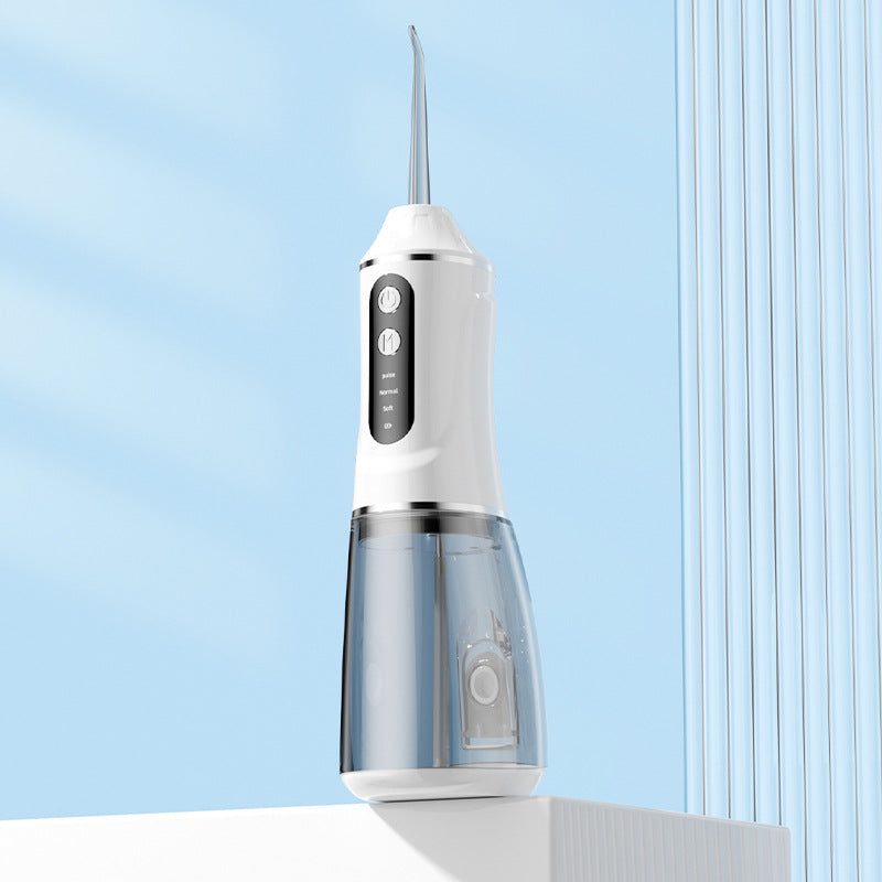 Portable Electric Oral Irrigator with 4 Nozzles 3 Pressure Modes - White V888-ELOSUNG26555