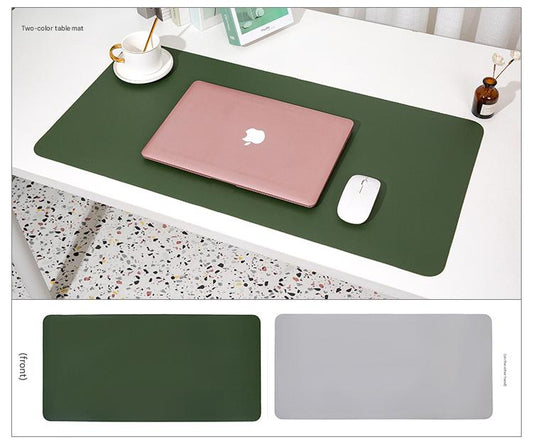 2 PCS Dark green/gray Extra-Large Leather Table Mat for Study & Work - Pad for Students & Office Use (60x30cm) V888-ELOSUNG26558