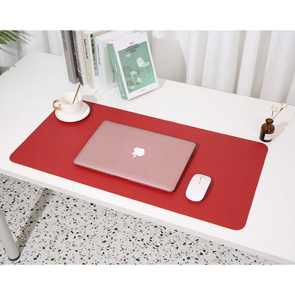 Wine red/yellow Extra-Large Leather Table Mat for Study & Work - Pad for Students & Office Use (100x50cm) V888-ELOSUNG26562