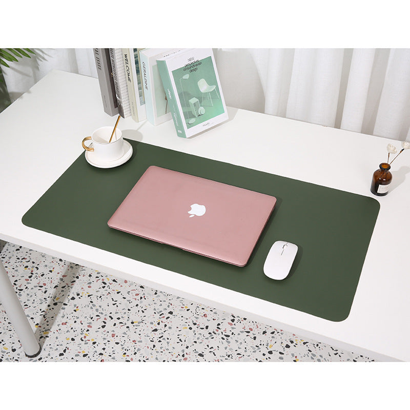 Dark green/gray Extra-Large Leather Table Mat for Study & Work - Pad for Students & Office Use (100x50cm) V888-ELOSUNG26563