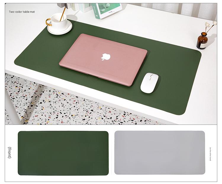 Dark green/gray Extra-Large Leather Table Mat for Study & Work - Pad for Students & Office Use (100x50cm) V888-ELOSUNG26563