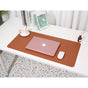 Reddish brown/gray Extra-Large Leather Table Mat for Study & Work - Pad for Students & Office Use (100x50cm) V888-ELOSUNG26564