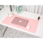 Smoky pink/light blue Extra-Large Leather Table Mat for Study & Work - Pad for Students & Office Use V888-ELOSUNG26565