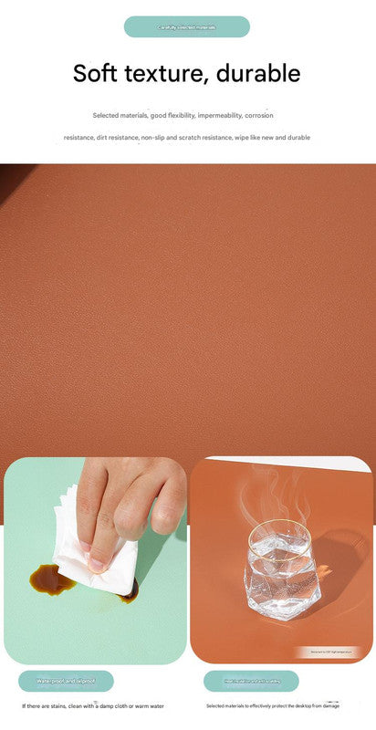 Green Extra-Large Leather Table Mat for Study & Work - Pad for Students & Office Use (100x50cm) V888-ELOSUNG26566