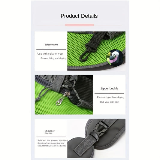 Black Portable Oxford Fabric Pet Carrier for Cats and Puppies (Size L) V888-ELOSUNG26572
