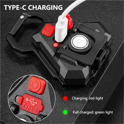 2 pcs Triangle Mini flashlight for outdoor and self-defense use V888-ELOSUNG26589