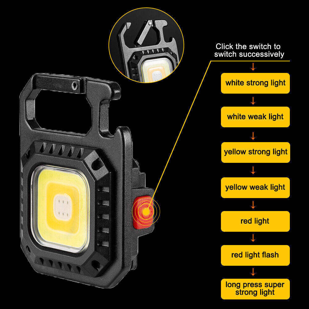 2 pcs Rectangle Mini flashlight for outdoor and self-defense use V888-ELOSUNG26591