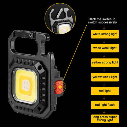 2 pcs Rectangle Mini flashlight for outdoor and self-defense use V888-ELOSUNG26591