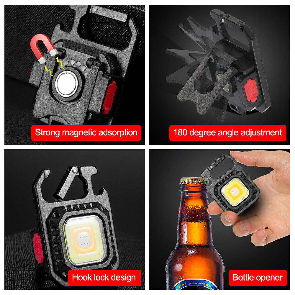 2 pcs Rectangle Mini flashlight for outdoor and self-defense use V888-ELOSUNG26591