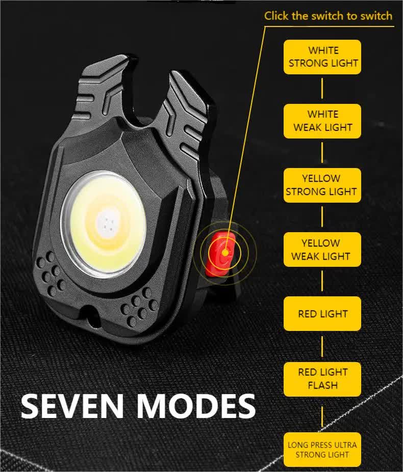 2 pcs Horn Mini flashlight for outdoor and self-defense use V888-ELOSUNG26593