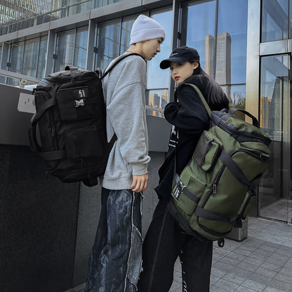 Green Unisex Travel Bag with Utility Buckles and Wet/Dry Compartments V888-ELOSUNG26600