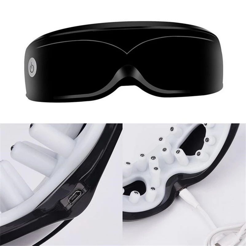 White Touch-Control Rechargeable Heated Eye Massager for Daily Use V888-ELOSUNG26602