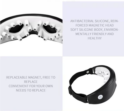 White Touch-Control Rechargeable Heated Eye Massager for Daily Use V888-ELOSUNG26602