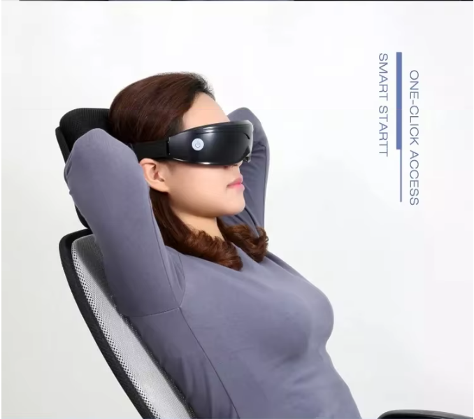White Touch-Control Rechargeable Heated Eye Massager for Daily Use V888-ELOSUNG26602