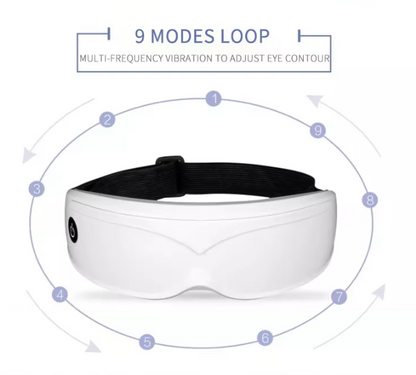 Black Touch-Control Rechargeable Heated Eye Massager for Daily Use V888-ELOSUNG26603