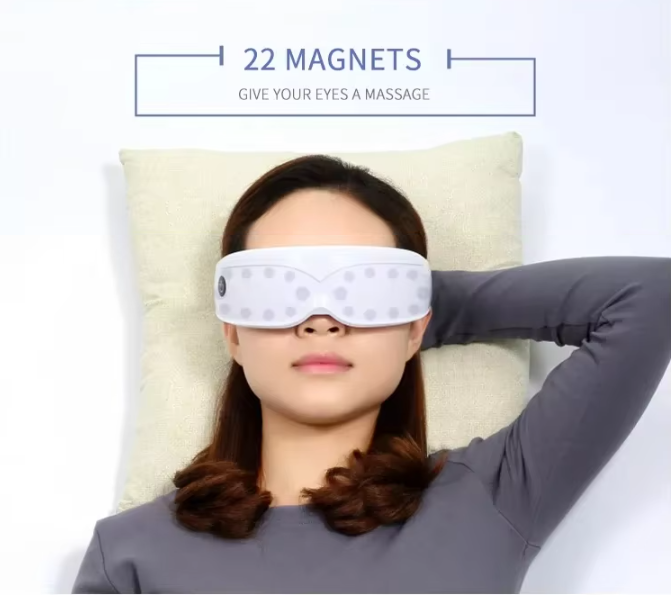 Black Touch-Control Rechargeable Heated Eye Massager for Daily Use V888-ELOSUNG26603