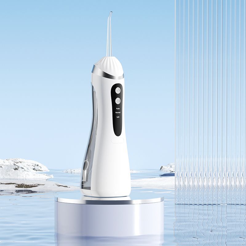 White Portable Ultrasonic Oral Irrigator with 3 Cleaning Modes Smart Teeth Cleaning Machine V888-ELOSUNG26607