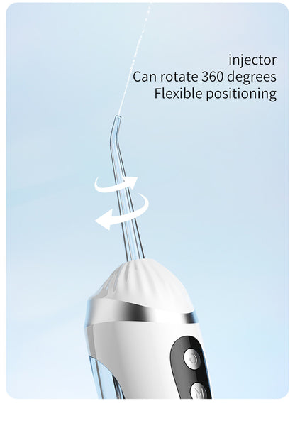 White Portable Ultrasonic Oral Irrigator with 3 Cleaning Modes Smart Teeth Cleaning Machine V888-ELOSUNG26607