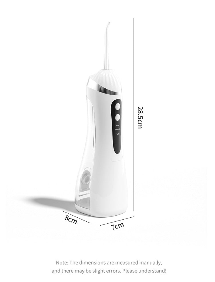 White Portable Ultrasonic Oral Irrigator with 3 Cleaning Modes Smart Teeth Cleaning Machine V888-ELOSUNG26607