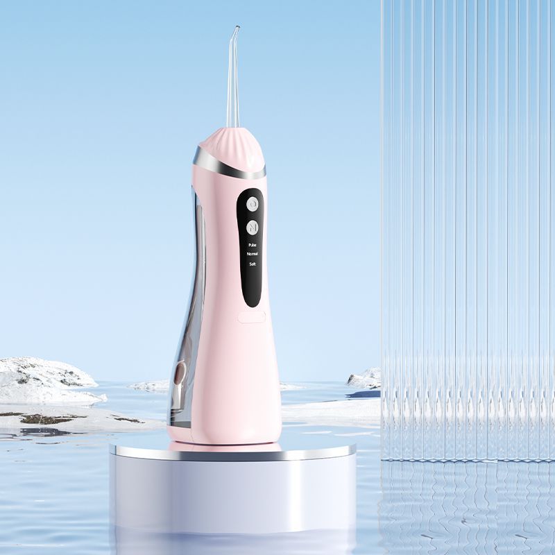 Pink Portable Ultrasonic Oral Irrigator with 3 Cleaning Modes Smart Teeth Cleaning Machine V888-ELOSUNG26609