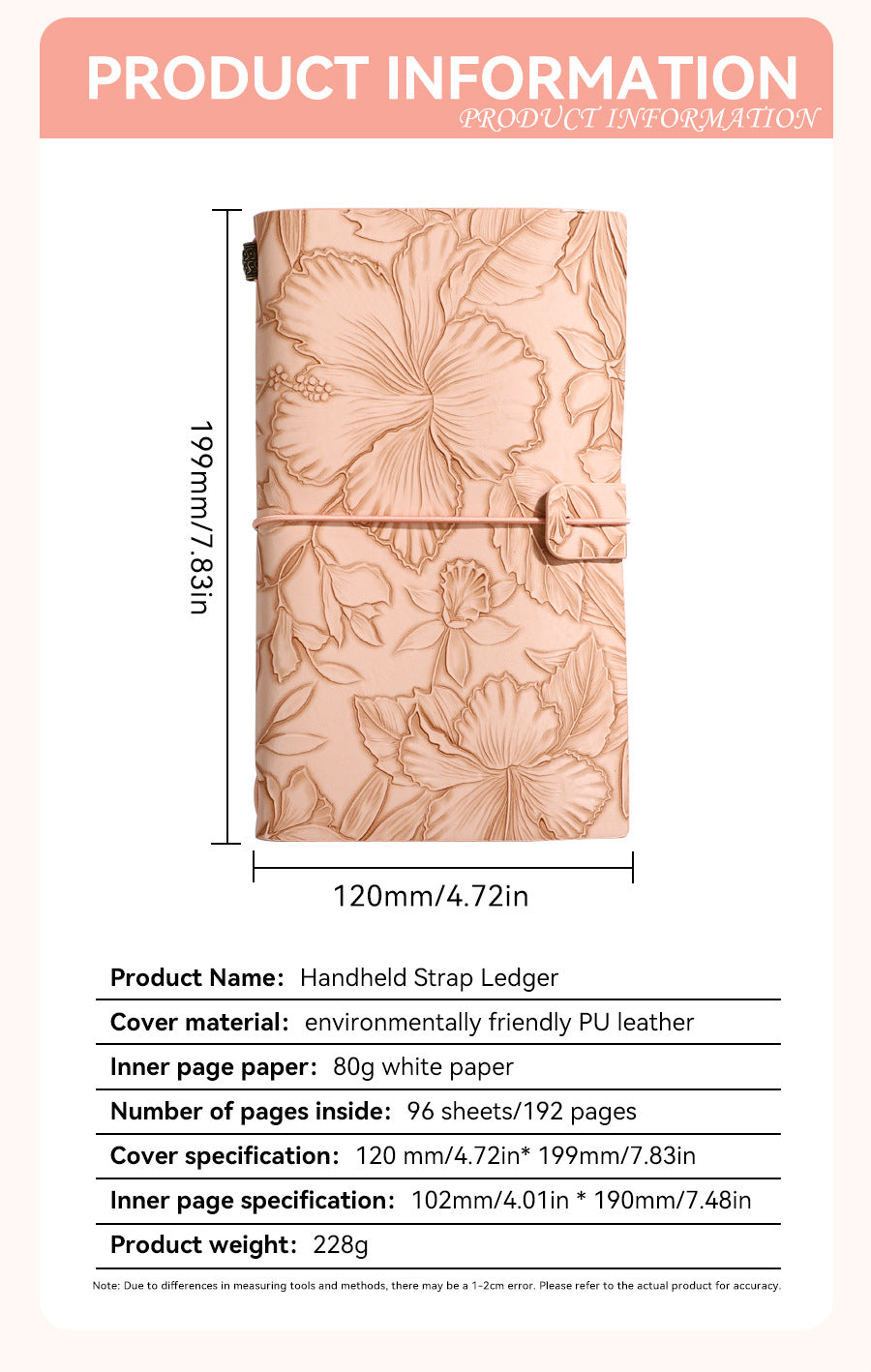 Purple 2-Pack Vintage Floral Embossed PU Leather Journals - 192 Pages Each V888-ELOSUNG26653