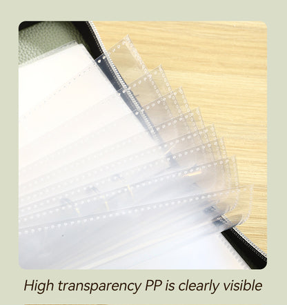 Green PU Leather Zippered Photo Album - Holds 240 3" Prints V888-ELOSUNG26655