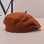 Brown Vintage Inspired Knitted Beret - Stretchy & Comfortable Wool Blend Cap V888-ELOSUNG26660