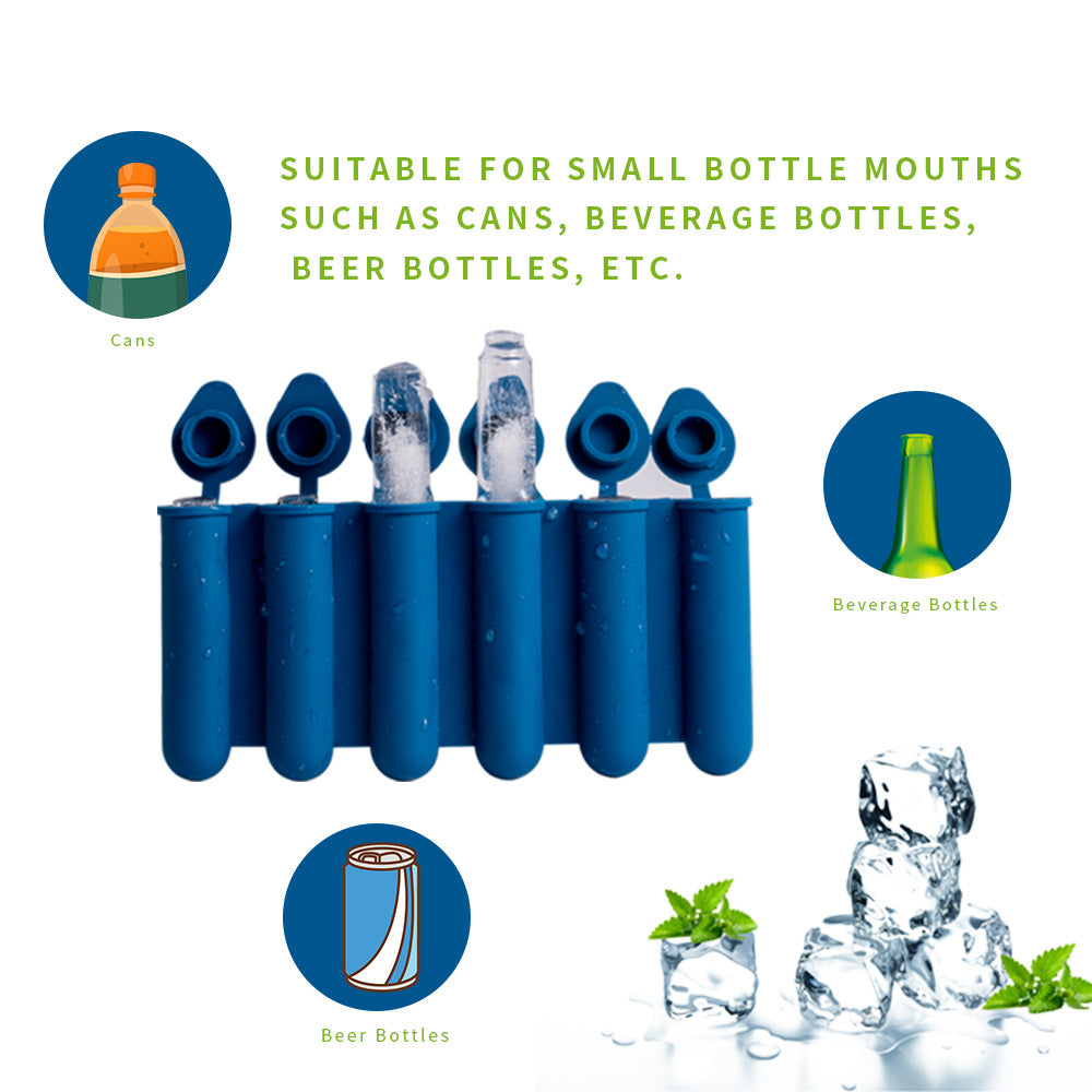 Black Bottle & Can Friendly Ice Stick Molds - 6-Cup Design, Set of 10 V888-ELOSUNG26667