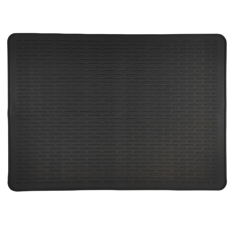 Black Extra Large Silicone Countertop Protector & Dish Drying Mat - Dishwasher Safe (76x53cm) V888-ELOSUNG26669