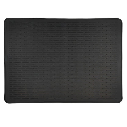 Black Extra Large Silicone Countertop Protector & Dish Drying Mat - Dishwasher Safe (76x53cm) V888-ELOSUNG26669