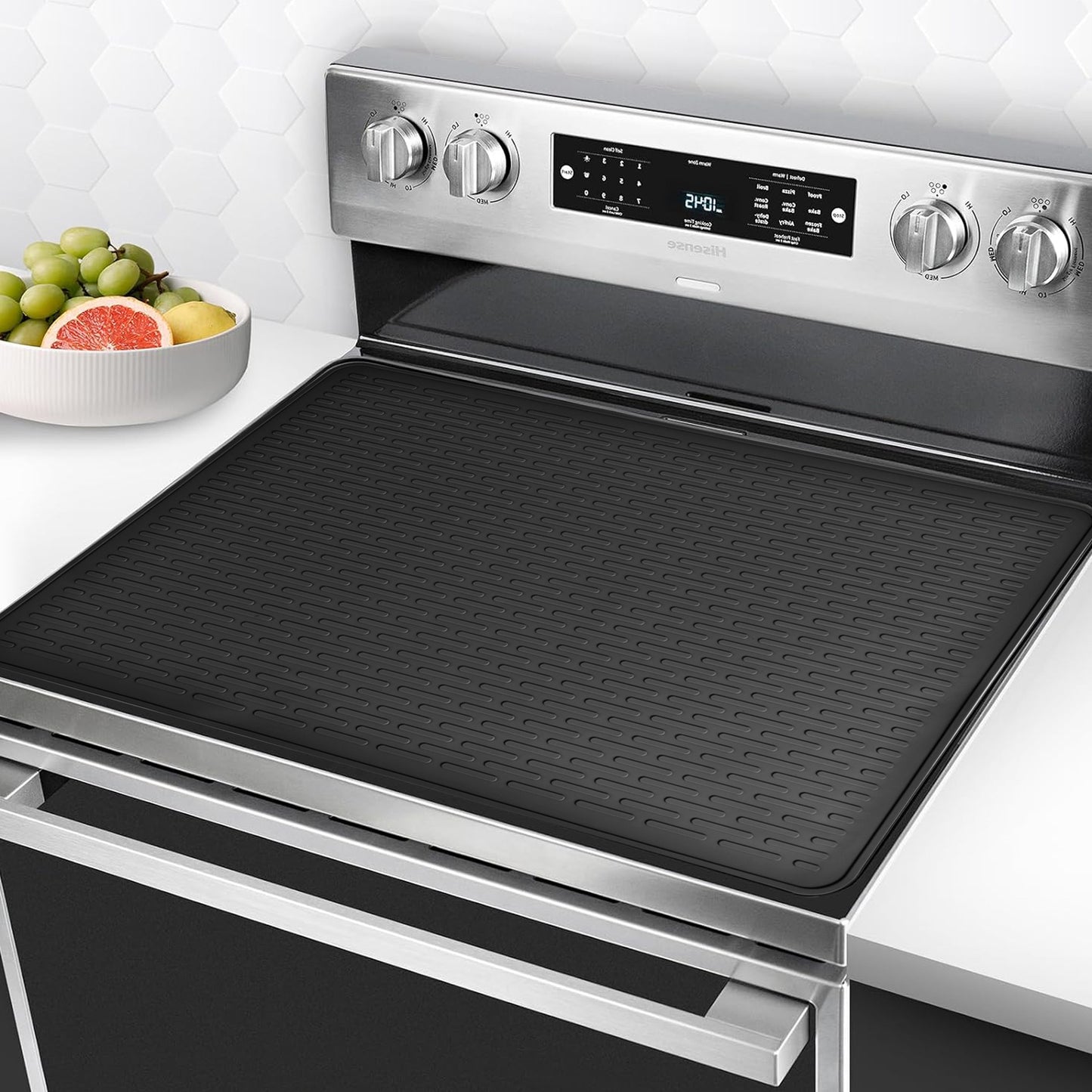 Black Extra Large Silicone Countertop Protector & Dish Drying Mat - Dishwasher Safe (76x53cm) V888-ELOSUNG26669