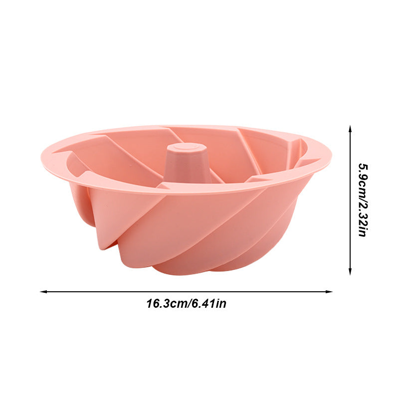 Pink Non-Stick Silicone Cyclone Cake Pan Set (10 Molds) - Perfect for Desserts V888-ELOSUNG26672